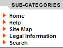 The right bar appears on certain page, suggesting related links or sub-categories of interest